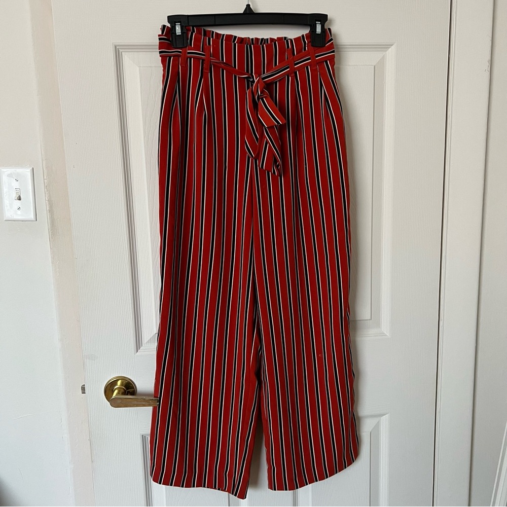 ZARA Striped Wide Leg Pants Size XS